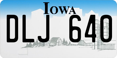 IA license plate DLJ640