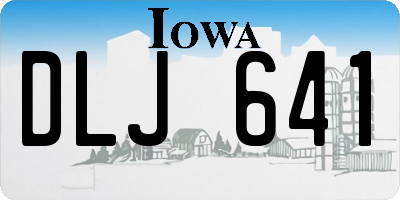 IA license plate DLJ641