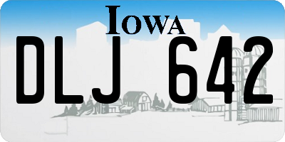 IA license plate DLJ642