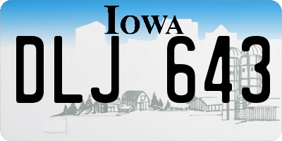 IA license plate DLJ643