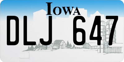 IA license plate DLJ647