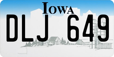 IA license plate DLJ649