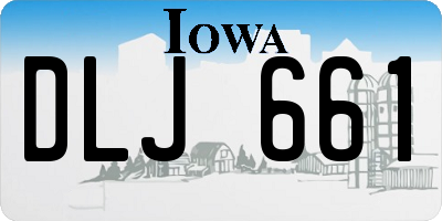 IA license plate DLJ661