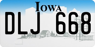 IA license plate DLJ668