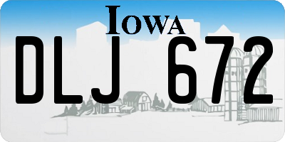 IA license plate DLJ672