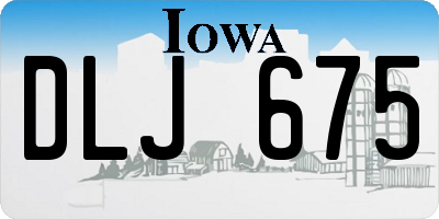 IA license plate DLJ675