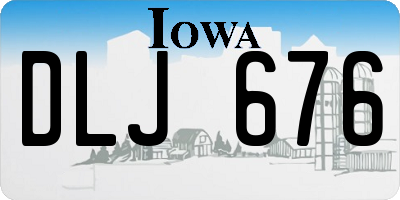 IA license plate DLJ676