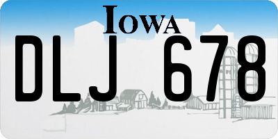 IA license plate DLJ678