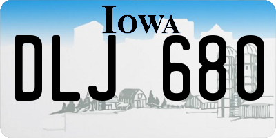 IA license plate DLJ680