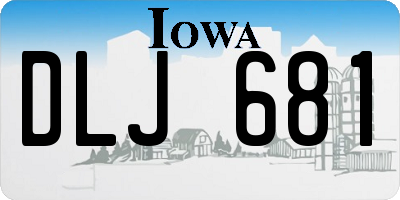 IA license plate DLJ681