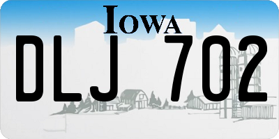 IA license plate DLJ702