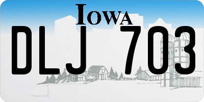 IA license plate DLJ703