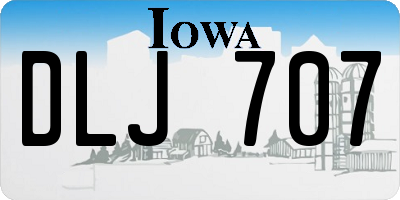 IA license plate DLJ707