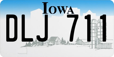 IA license plate DLJ711