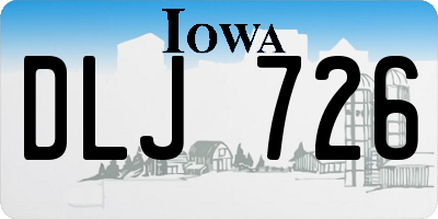 IA license plate DLJ726