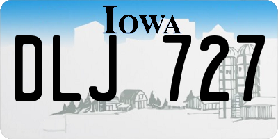 IA license plate DLJ727