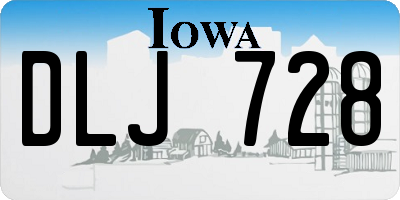 IA license plate DLJ728