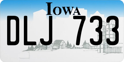 IA license plate DLJ733