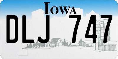 IA license plate DLJ747