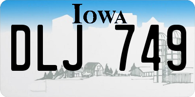 IA license plate DLJ749