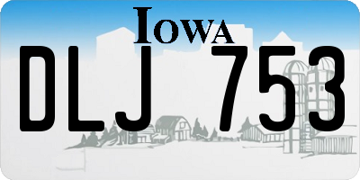 IA license plate DLJ753
