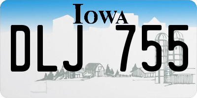 IA license plate DLJ755