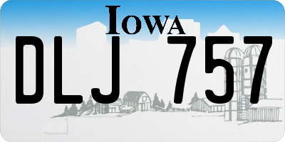 IA license plate DLJ757