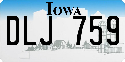 IA license plate DLJ759