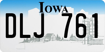 IA license plate DLJ761