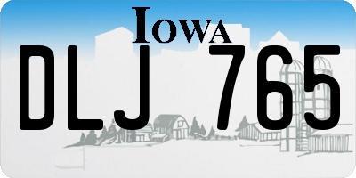 IA license plate DLJ765