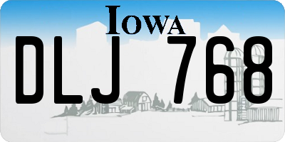 IA license plate DLJ768