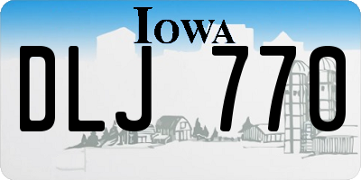 IA license plate DLJ770