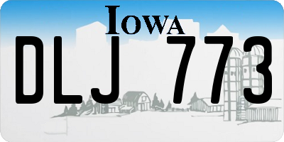 IA license plate DLJ773