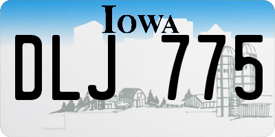 IA license plate DLJ775