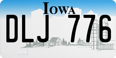 IA license plate DLJ776