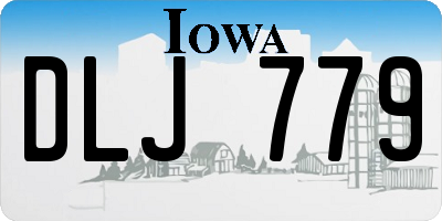 IA license plate DLJ779
