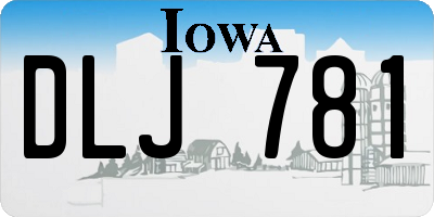IA license plate DLJ781