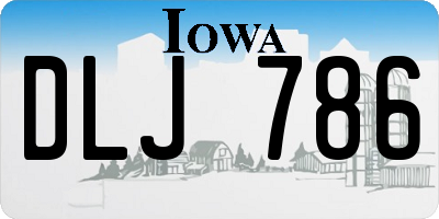 IA license plate DLJ786