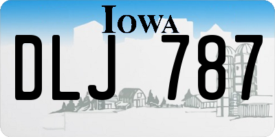 IA license plate DLJ787