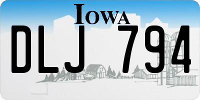 IA license plate DLJ794