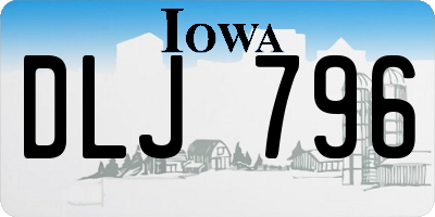 IA license plate DLJ796