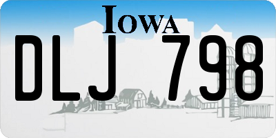 IA license plate DLJ798