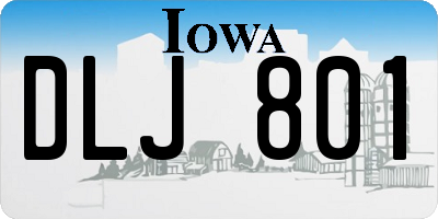 IA license plate DLJ801
