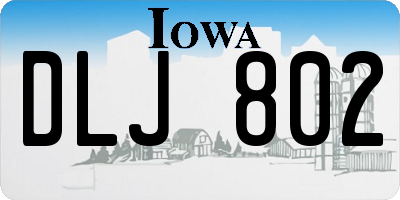 IA license plate DLJ802