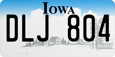IA license plate DLJ804