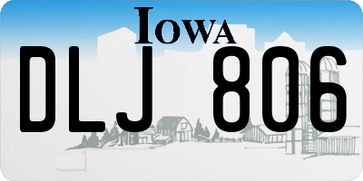IA license plate DLJ806