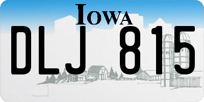 IA license plate DLJ815