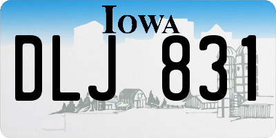 IA license plate DLJ831