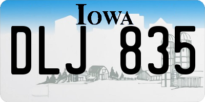 IA license plate DLJ835