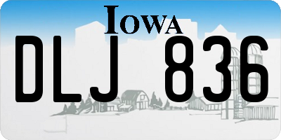 IA license plate DLJ836